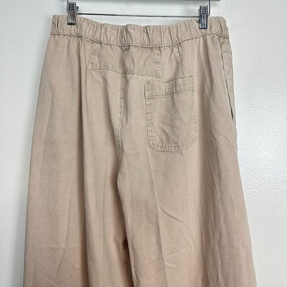 FREE PEOPLE After Love Roll Cuff Wide Leg Pants in Sandshell Size Medium - Picture 9 of 13